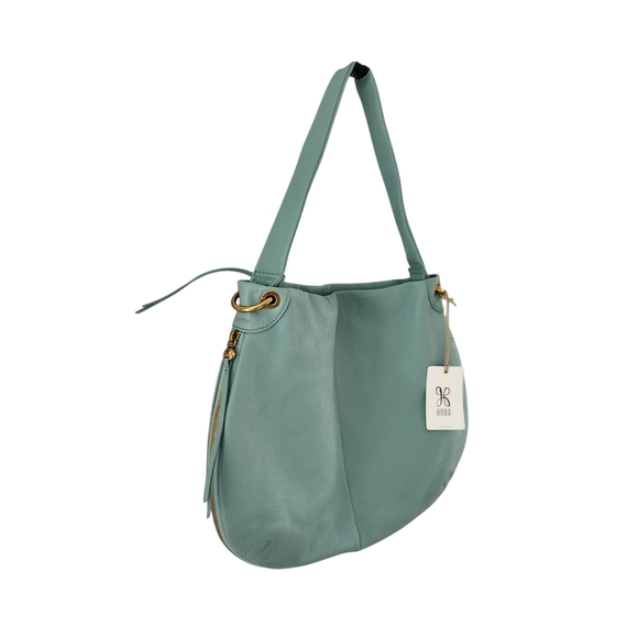 HOBO Fern Hobo Bag Purse Pale Green Pebble Leather New NWT - Picture 7 of 13